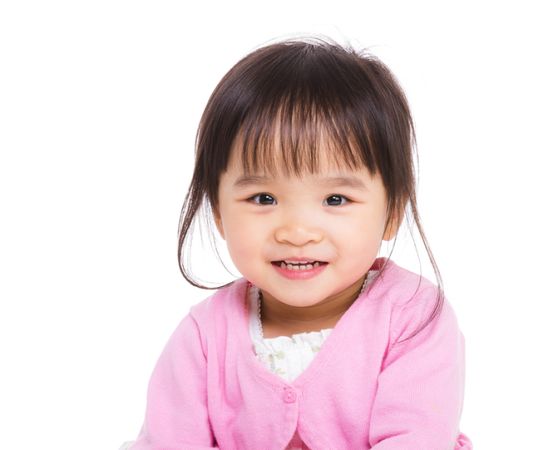 depositphotos 46850895 east asian baby girl on white background